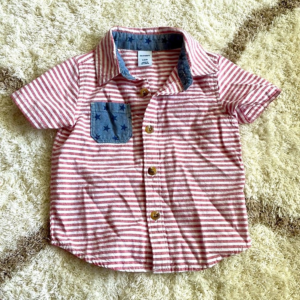 NEW (without tags) Patriotic Old Navy Button-Down